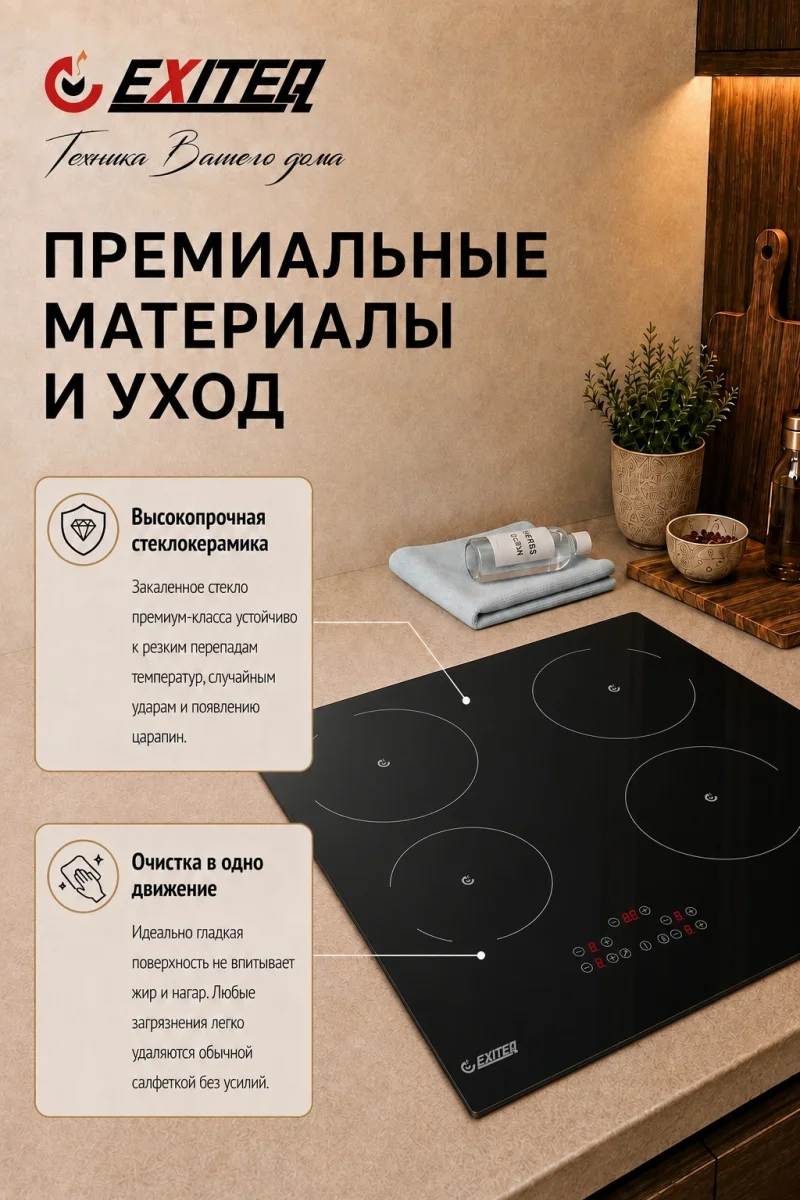 Встр-ая варочная электр. поверхность EXITEQ EXH-501IB, , шт 5