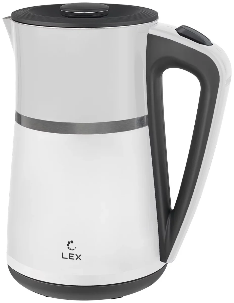 LEX LXK 30020-1, чайник электрический (белый)