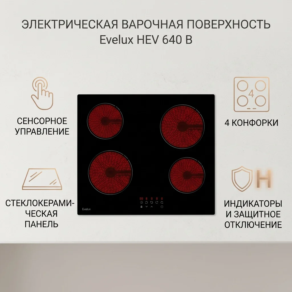 Варочная поверхность EVELUX HEV 640 B